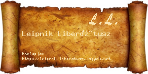 Leipnik Liberátusz névjegykártya